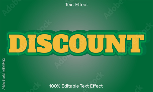 Discount text effect in 3d