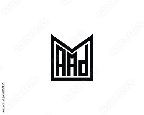 AAD logo design vector template photo