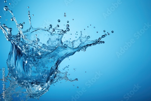  a blue background with water splashing from the top to the bottom of the image and a blue background with water splashing from the bottom to the bottom of the bottom of the image.