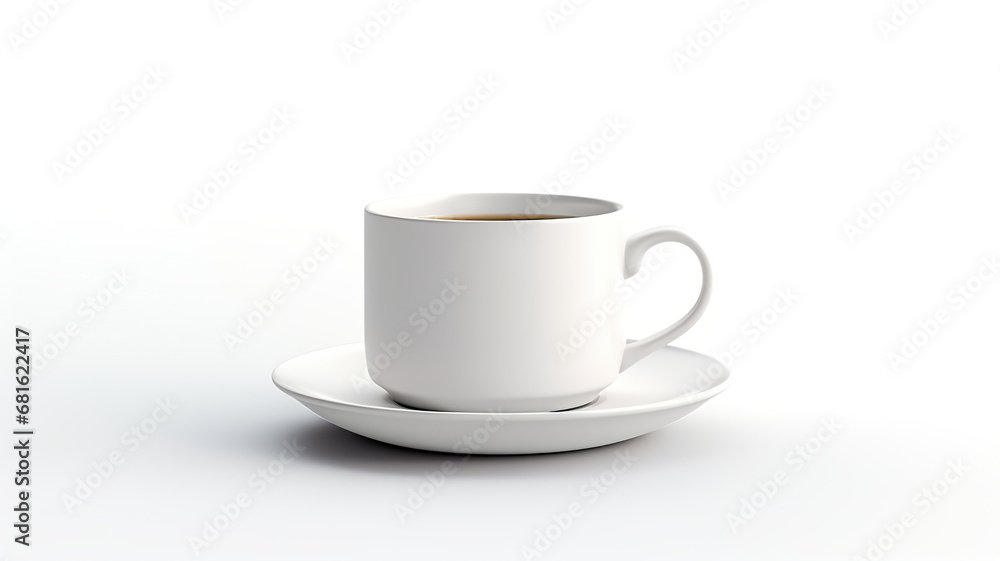 a cup of tea or coffee in the early morning, isolated on a blank white background a cup of tea or coffee in the early morning, isolated on a blank white background