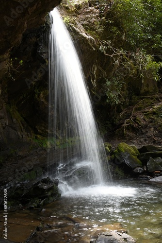 view of Grotto falls in The Great Smoky Mountains National Park