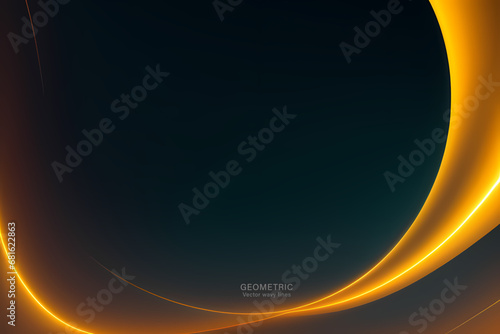 Minimal Abstarct Dynamic textured background design in 3D style with gold color. Vector illustration.