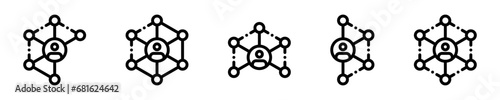 Communication vector icons. Teamwork concept icons. Network vector icons.