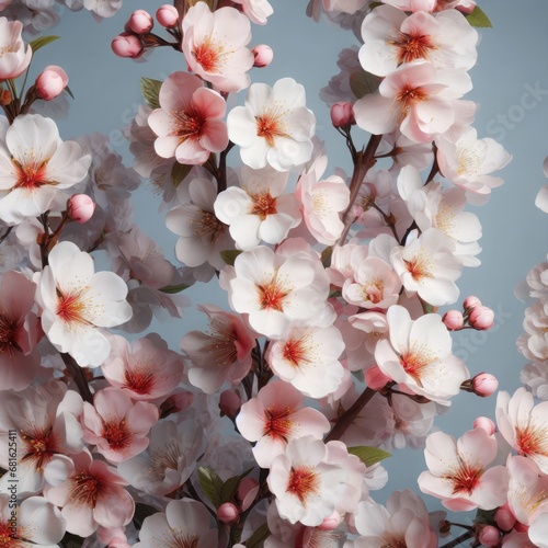 enerative AI Charming of cherry blossom flowers, Elegant lily flowers, Charming cherry blossom flowers, bouquet flowers, Beautiful close-up of cherry blossom, Close-up of the cherry blossom flowers photo