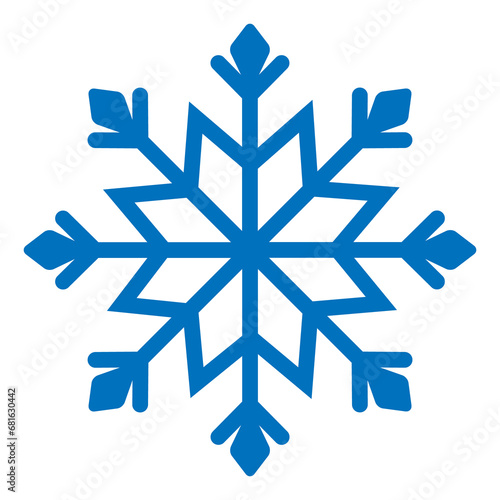 Snowflake icon isolated on transparent background. Snowflake Christmas ornament. Snowflake flat simple sign