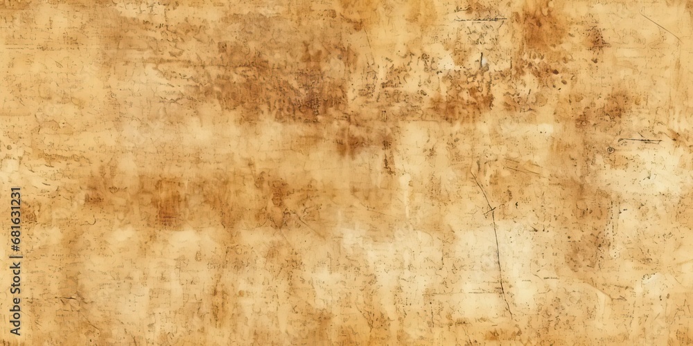 seamless pattern of Old blank sheet of paper. Ancient parchment, faded textured background, stained and brown, Vintage empty page with space for text copy