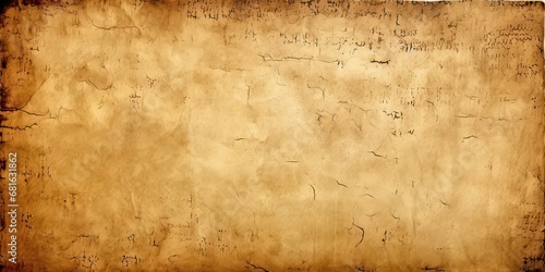 Old blank sheet of paper. Ancient parchment, faded textured background, stained and brown, Vintage empty page with space for text copy