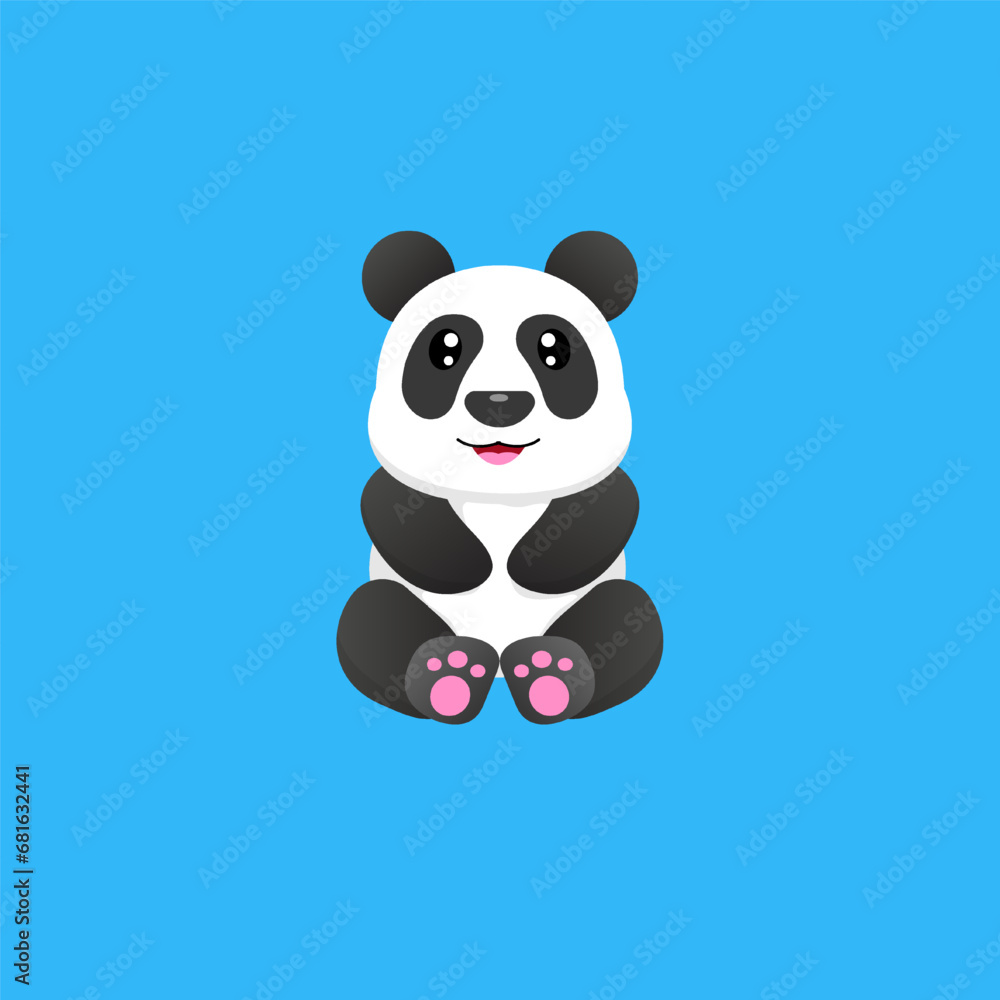 Obraz premium Cute panda cartoon vector design