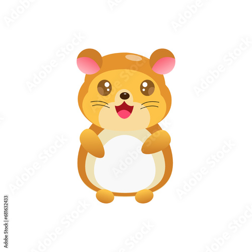 cute hamster cartoon vector graphic