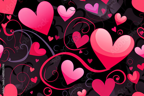 Valentines day background  featuring a seamless repeat and tileable abstract heart pattern  valentine wallpaper background