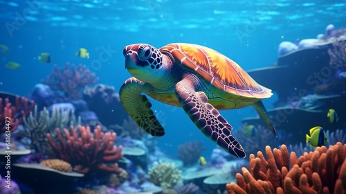 green sea turtle photo