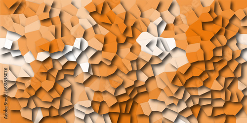 Abstract ligh orang  background with polygon or vector frame. Texture of geometric shapes With shadows and light.abstract mosaic pattern.colorful polygonal design pattern, which consist of triangles..