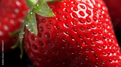 Fototapeta Naklejka Na Ścianę i Meble -  strawberry with water drops. close up 