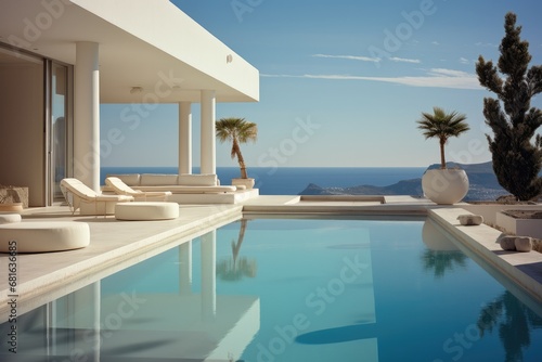 Beautiful villa poolside, Minimal. © visoot