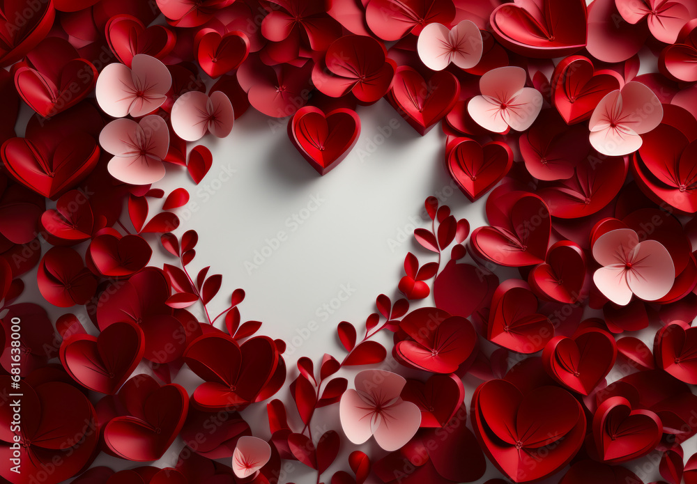 Valentines day paper hearts valentines day. A heart made out of paper hearts Valentines day paper hearts valentines day. A heart made out of paper hearts