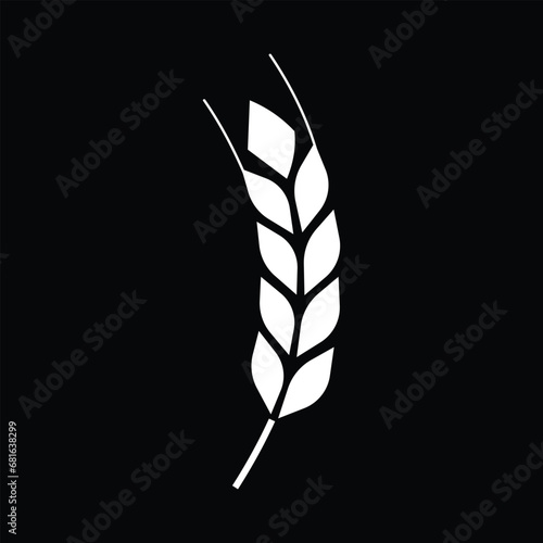 wheat grain, seed vector icon  photo