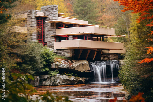 The iconic Fallingwater house designed 