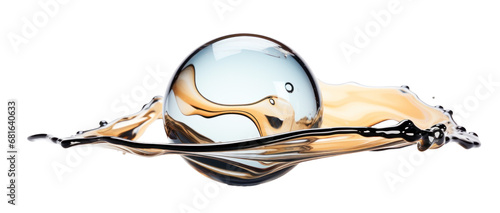 Water Drop with Surface Tension on Transparent