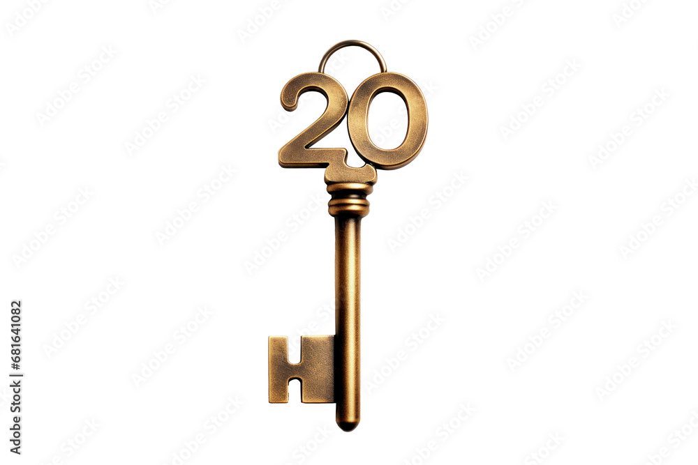 Holiday Key Number on Transparent Background Holiday Key Number on Transparent Background