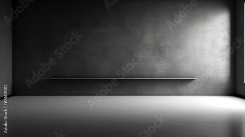 abstract. minimalistic background for product presentation. walls in large empty room black white. can full of sunlight. Loft wall or minimalist wall. Shadow, light from windows to plaster wall.
