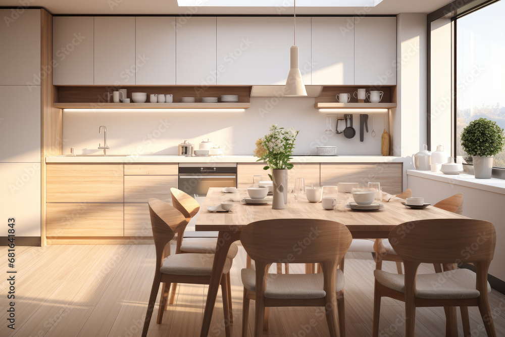 A kitchen designed in a modern style. A kitchen designed in a modern style.