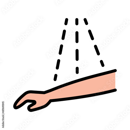 Laser epilation icon. Laser hair removal vector icon for web design isolated on white