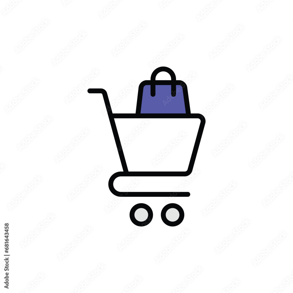 Shopping icon design with white background stock illustration Shopping icon design with white background stock illustration