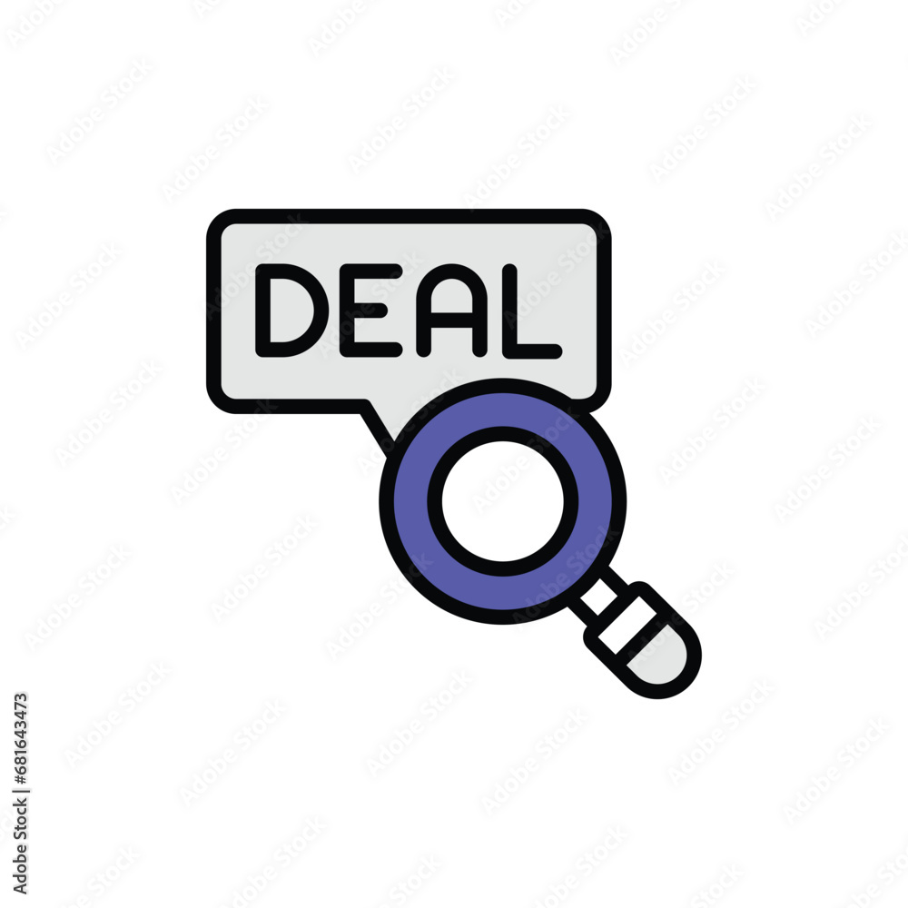 Deal icon design with white background stock illustration Deal icon design with white background stock illustration