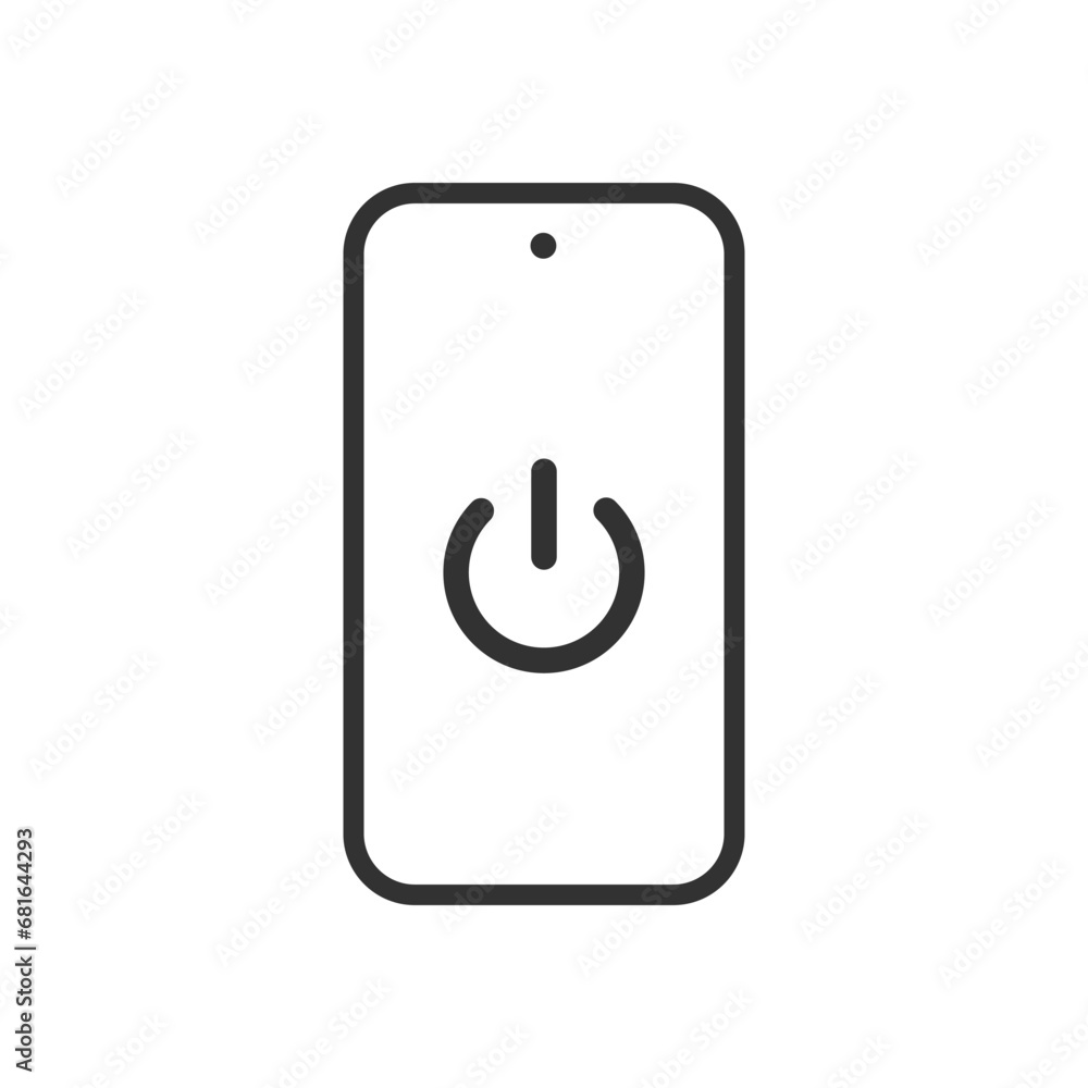 Turn off phone icon. Shutdown smartphone symbol. Mobile button power sign. Vector illustration. Turn off phone icon. Shutdown smartphone symbol. Mobile button power sign. Vector illustration.