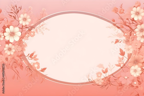 . Abstract Salmon color Florals background. Invitation and celebration card.