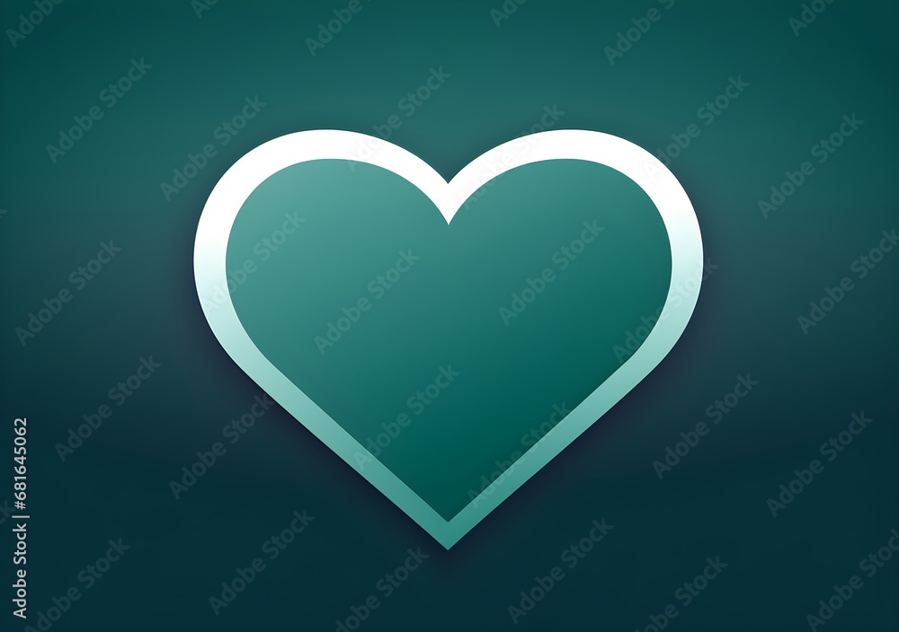 . Abstract Emerald color hearts background. Invitation and celebration card.