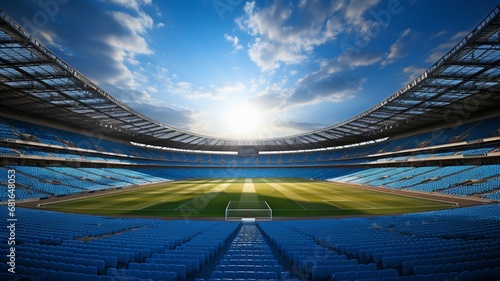 Stadium for football empty.