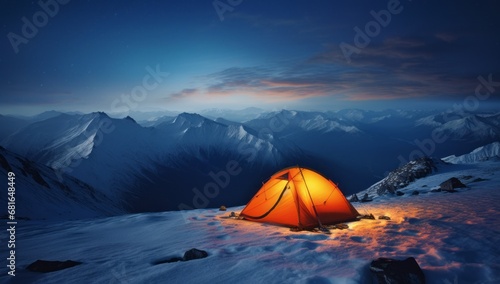 A Cozy Retreat Under the Starry Winter Sky © Marius