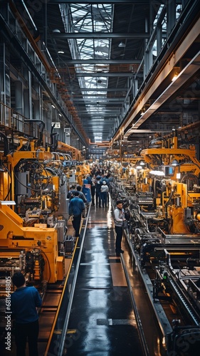 Production line, manufacturing technology, industrial architecture, and factory construction.
