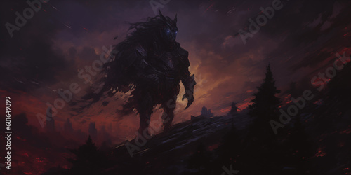 Robots walking at night
