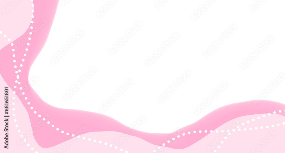 Abstract cute background in flat design. Gradient banner design in a dynamic style. Pink theme illustration frame and border.