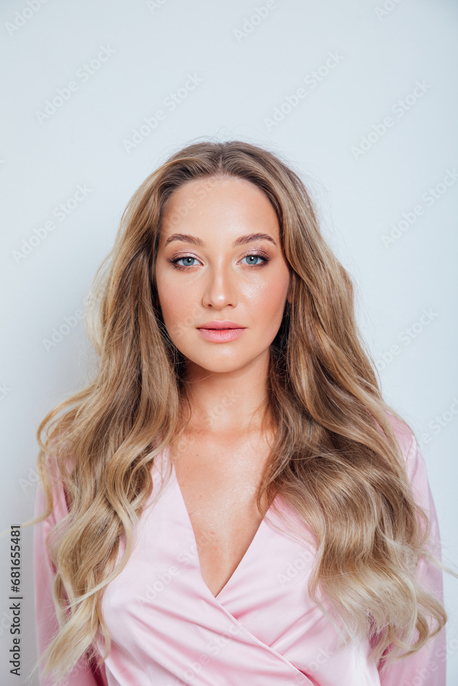 Portrait of a beautiful blonde woman with blue eyes Portrait of a beautiful blonde woman with blue eyes