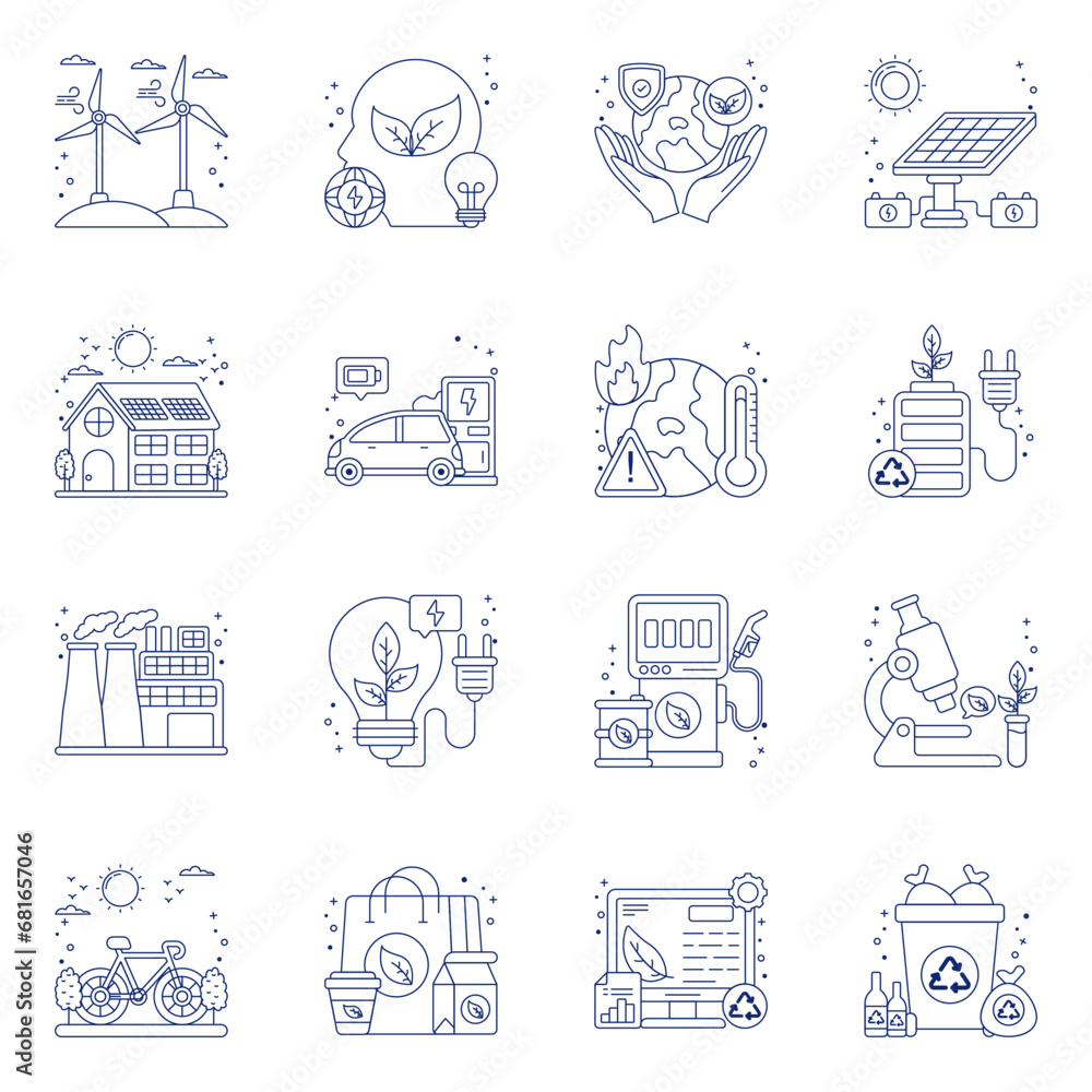 Pack of Ecology Linear Icons
Pack of Ecology Linear Icons