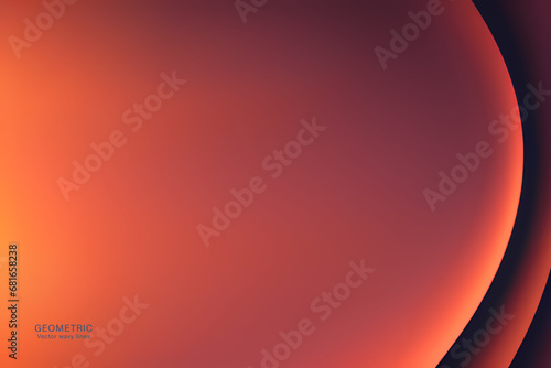 Minimal Abstarct Dynamic textured background design in 3D style with orange color. Vector illustration.