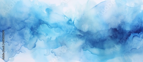 Abstract blue watercolor texture background. AI generated image