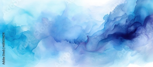 Blue watercolor texture abstract background. AI generated