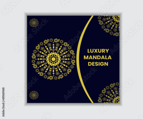 Creative, Colorful, Elegant, Aesthetic and Luxury Mandala Design Template.
