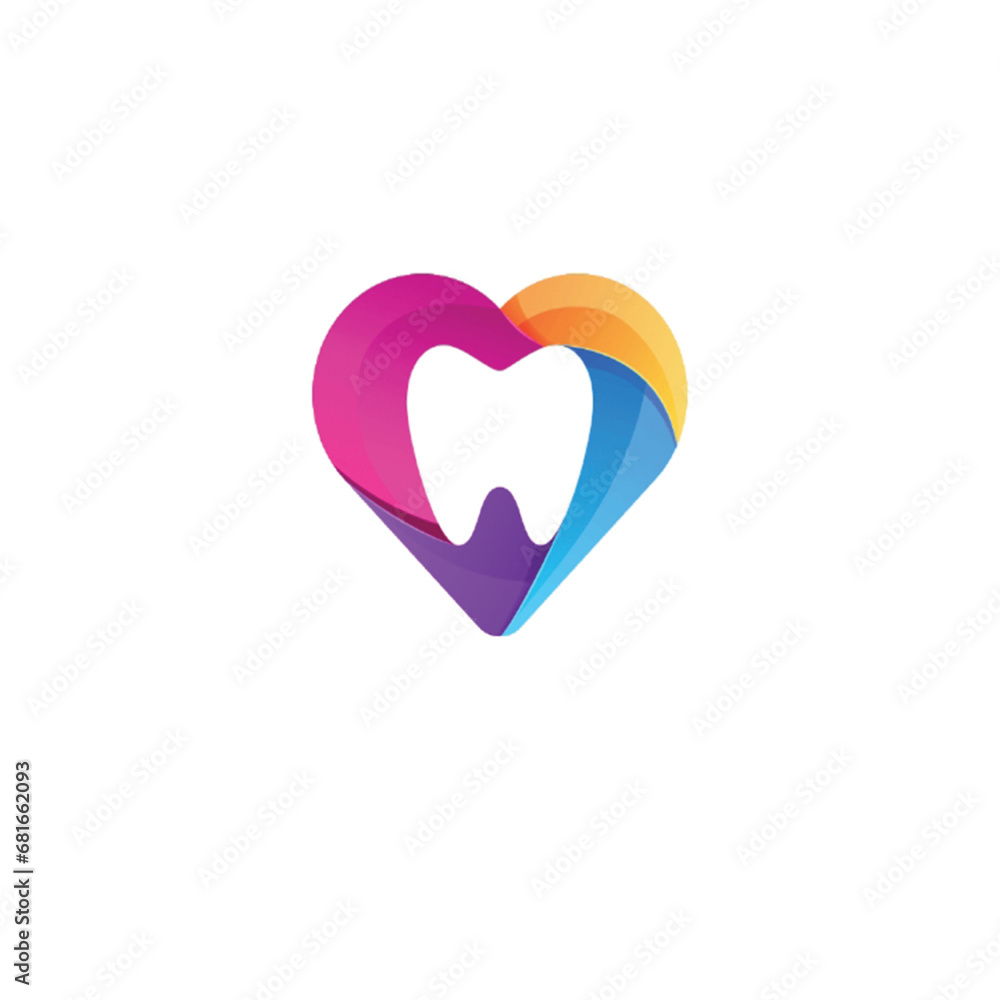 Colorful heart logo and heart symbol. Medical and hospital logo vector design element.