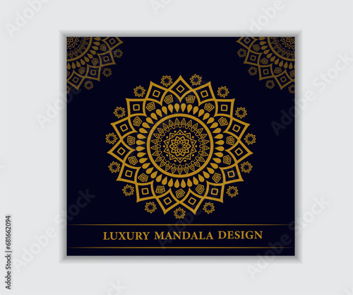 Creative, Colorful, Elegant, Aesthetic and Luxury Mandala Design Template.