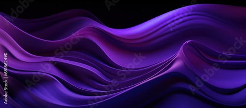 Luxury abstract shiny color dark purple wavy background. AI generated