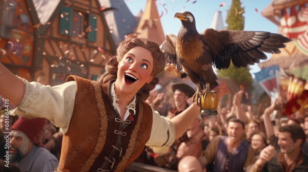 Create a playful and whimsical portrayal of an Osprey.Generative AI Create a playful and whimsical portrayal of an Osprey.Generative AI