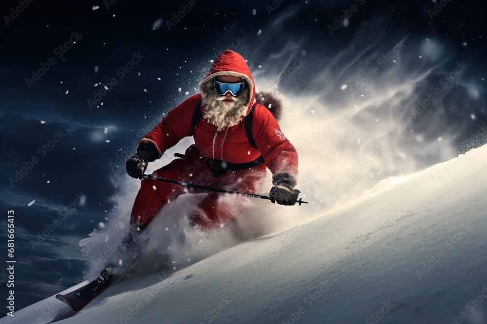 Santa's epic slope style! Discover Santa's thrill for the chill as he carves through a winter wonderland!