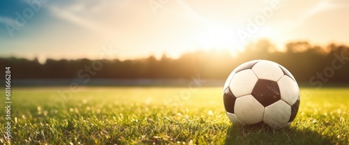Soccer Ball on a Vibrant Green Field