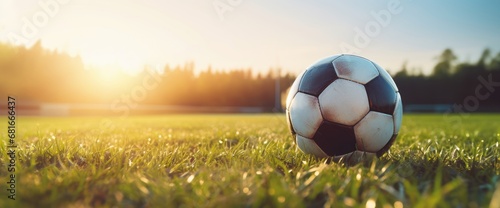 Soccer Ball on a Vibrant Green Field