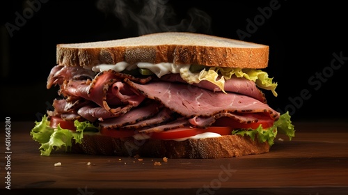 Roast Beef Sandwich, a classic stacked high with thinly sliced roast beef.